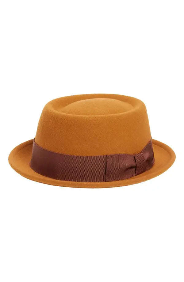 Bailey Darron Wool Pork Pie in Caramel main image 0