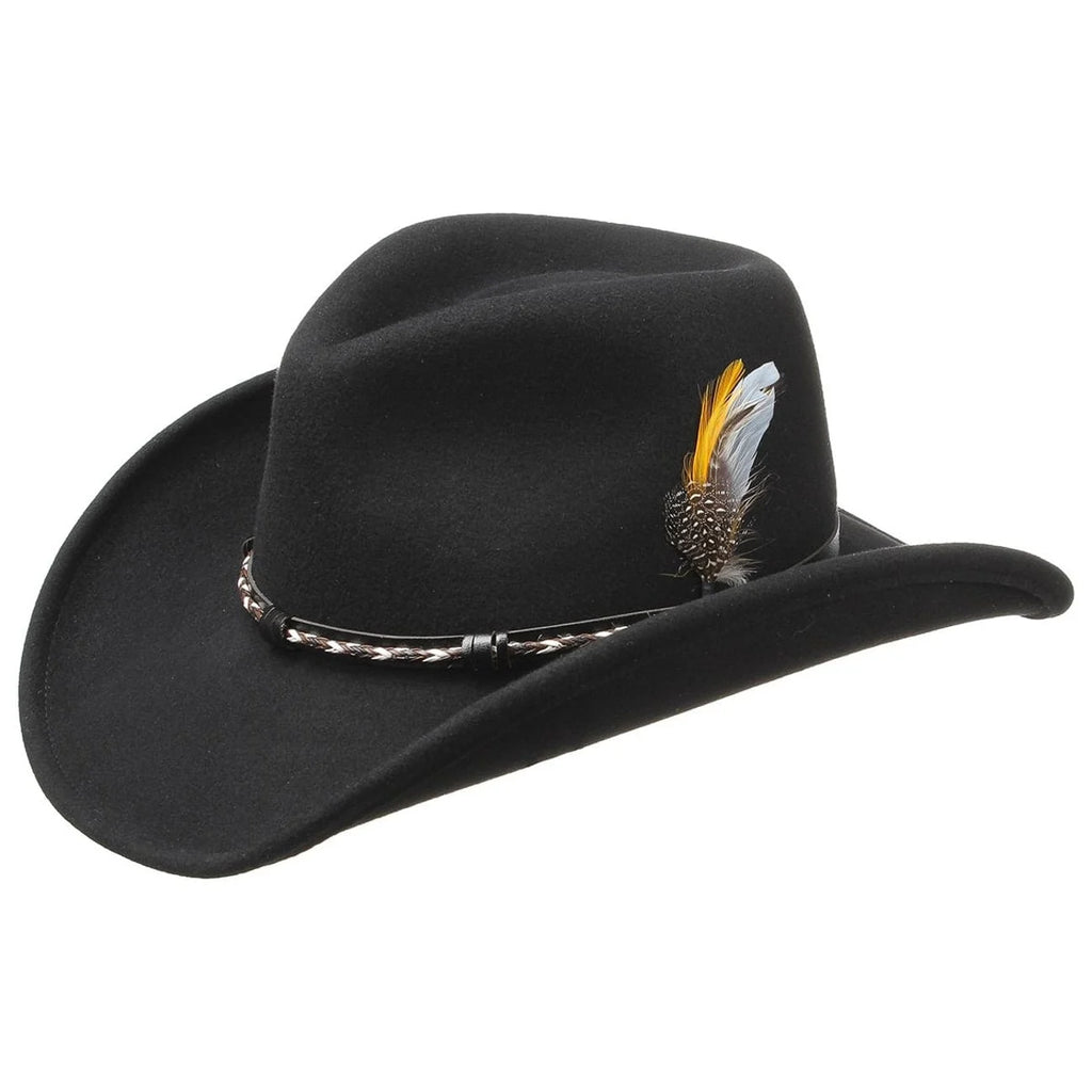 【美品】stetson 7X Vintage Stetson 7x Shantung Straw Cowboy Hat Feather Stetson