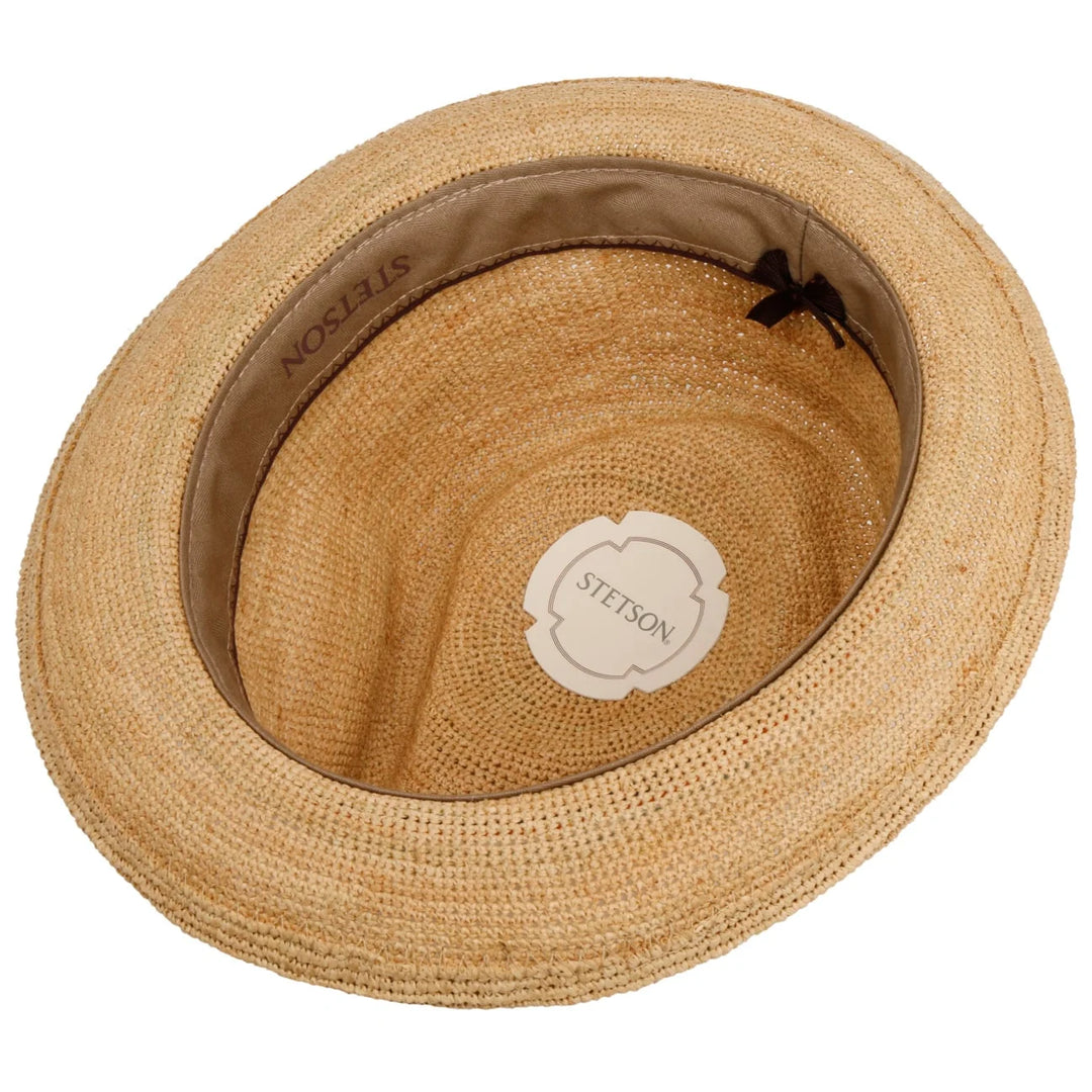 STETSON - Littlefield Crochet Player Raffia Hat – Peter Forson STETSON - Littlefield Crochet Player Raffia Hat – Peter Forson