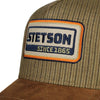 STETSON - Retro Stripes Leather Cap