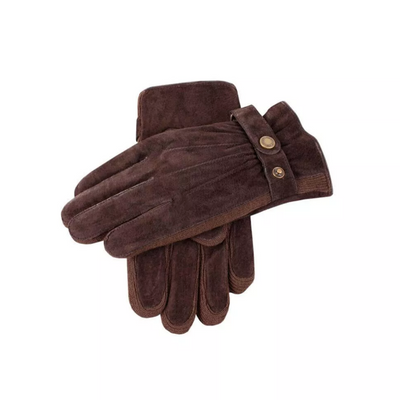 Dents Pig Suede Casual Gloves Brown Peter Forson Hat Shop